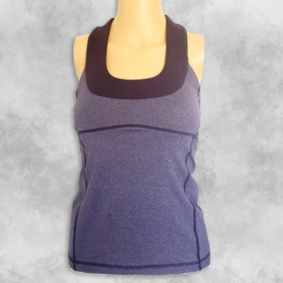 Lululemon Tank Top Scoop Neck Built-In Shelf Bra Racerback Stretchable Women's 4 - Picture 1 of 7